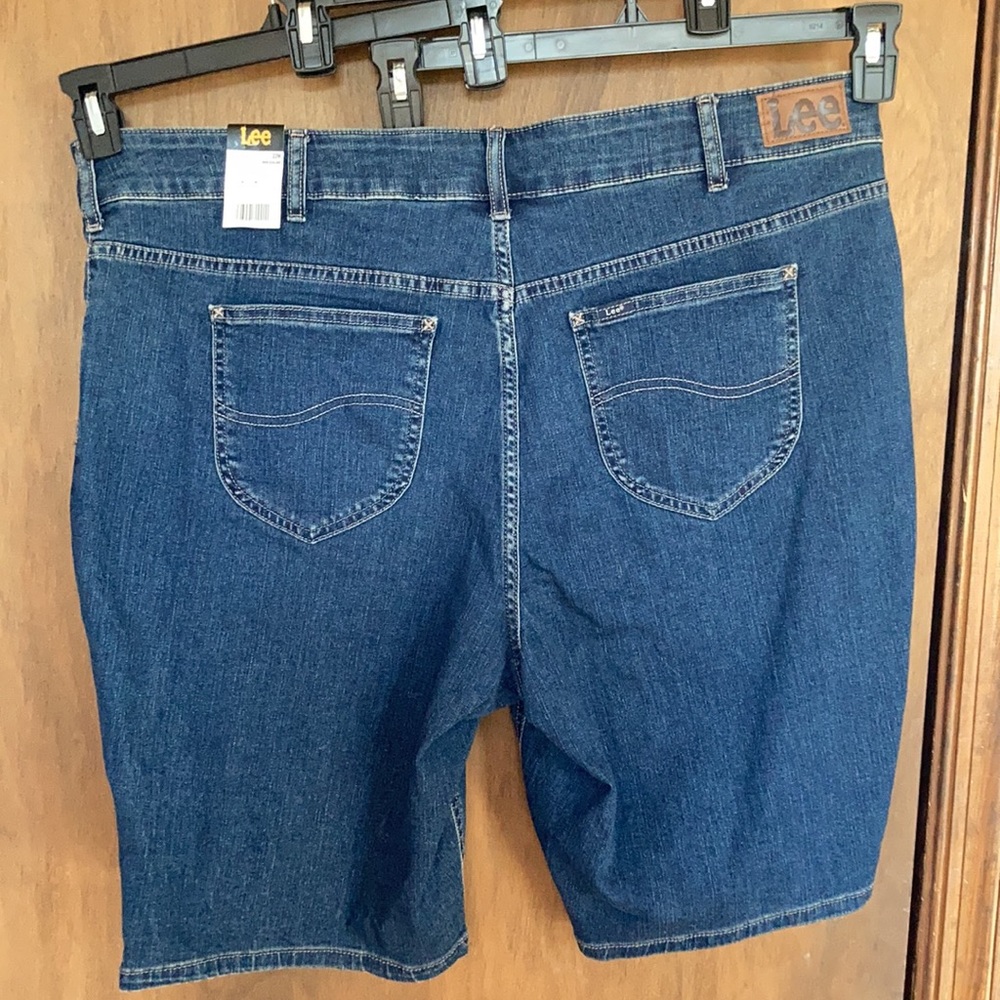 Relisted Lee midrise Bermuda short denim soft premium stretch fabric 22W - Picture 13 of 17